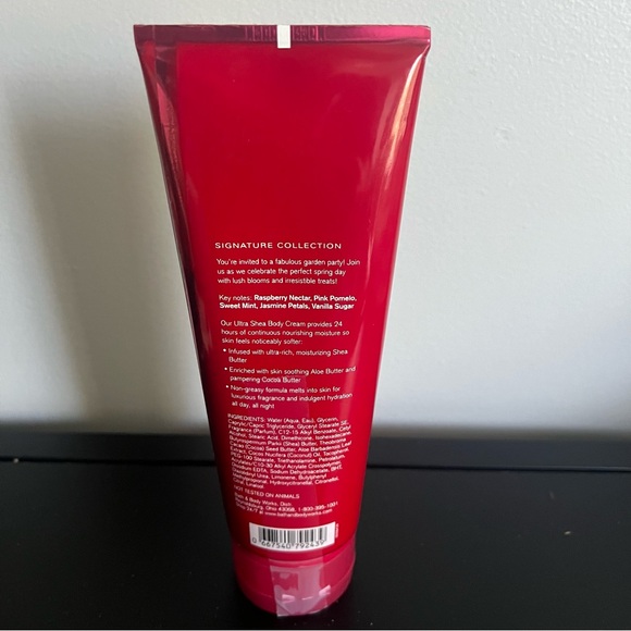 Bath & Body Works Raspberry Sweet Mint Body Lotion Ultra Shea Body Cream 8oz - Picture 2 of 3